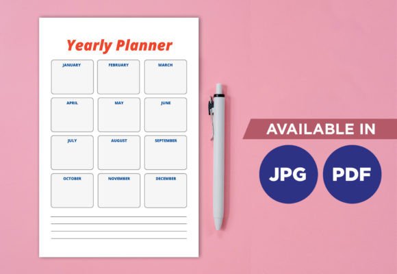 Download Yearly Planner Print Templates - Premium Bundle